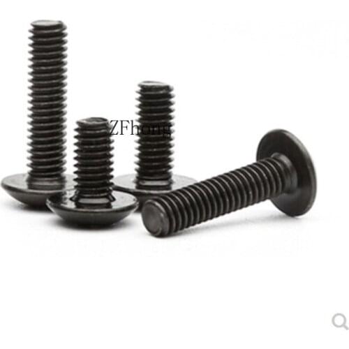 TM M2-M6 Screws Phillips Truss Mushroom Head Bolt Black