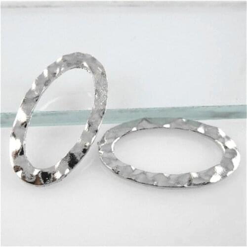 20pcs Vintage Silver Metal Round Circle Charms for Pendant Jewelry Making DIY Handmade Necklace Jewelry 11622