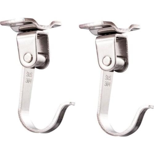 5pcs/lot Stainless Steel Hook Cabinet Ceiling Hook Movable Coat Hanger