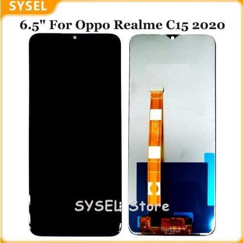 6.5" Original For Oppo Realme C15 2020 RMX2180 RMX2186 LCD Display Touch Panel Digitizer Assembly For Realme C15