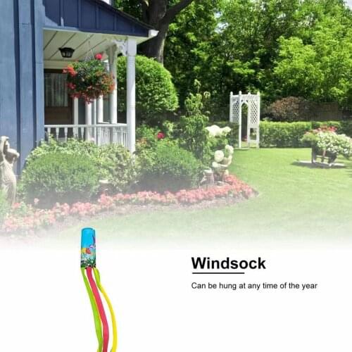69inch Rainbow Windsock Colorful Polyester Wind Sock Flag Banner Garden Yard ing Decoration