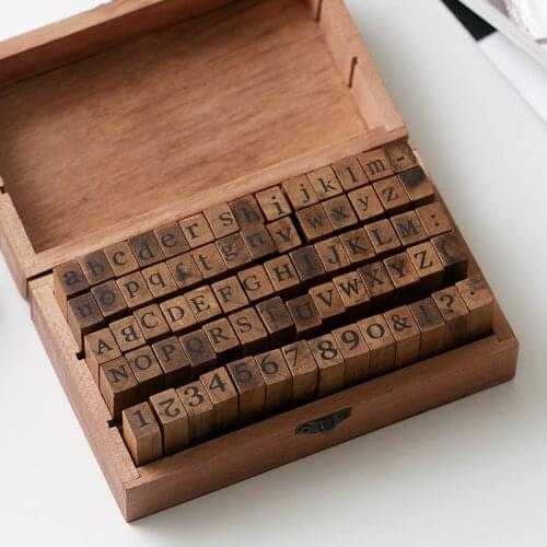70pcs/Box Differernt English Fonts Set Wood Stamp For Stationery DIY Scrapbooking Card Making Album Decoroation Crafts