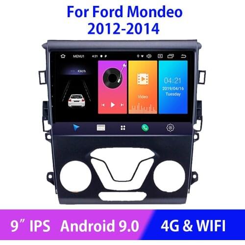 Android 9.0 Car Radio Multimedia Video Player GPS For Ford Mondeo Fusion 2012 2013 2014 Quad-Core Mirror link Carplay OBD11 BT
