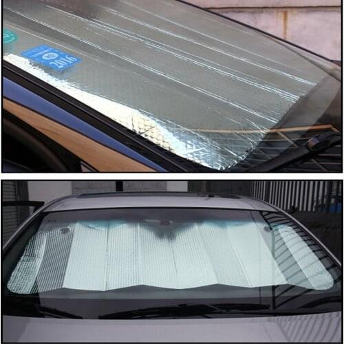 Car Sunshades Cover Casual Foldable Cover Front Rear Sun Reflective Shade Car Sun Block Sunshade front block rotection Curtain
