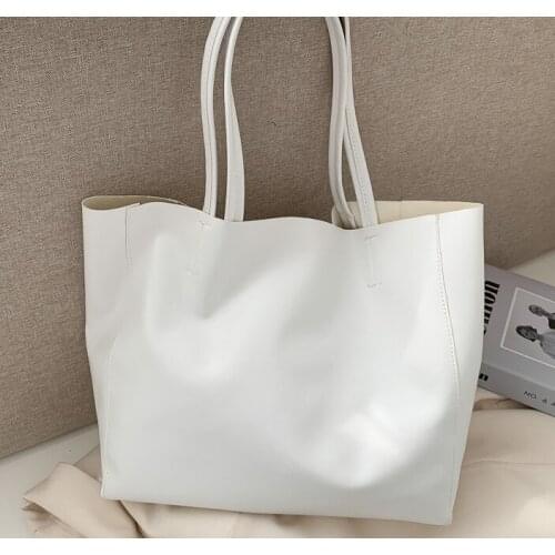 White Spring Large Capacity Bag Female 2021 New Tote Bag Versatile One Shoulder Hand Bag Shopping Bag Malls Supermarkets
