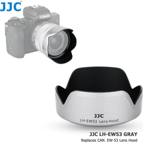 JJC EW-53 Lens Hood Shade for Canon EF-M 15-45mm f/3.5-6.3 is STM Lens on Canon EOS M50 M5 M6 Mark II M50 Mark II M200 M100 M10