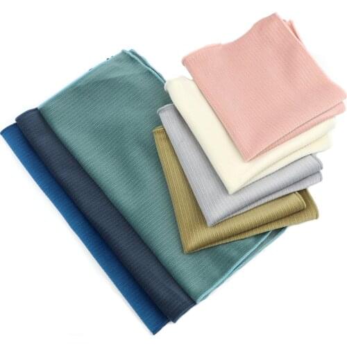 Colorful Solid Handkerchiefs Mens Candy Color Vintage Soft Downy Suede Hankie 100%Cotton Black Pocket Square Dinner Accessories