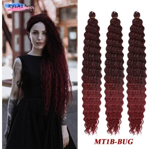 Deep Wave Twist Crochet Organic Hair Crochet Braids Ombre Braids Hair Extensions Synthetic Afro Curls For Women Anjo Plus