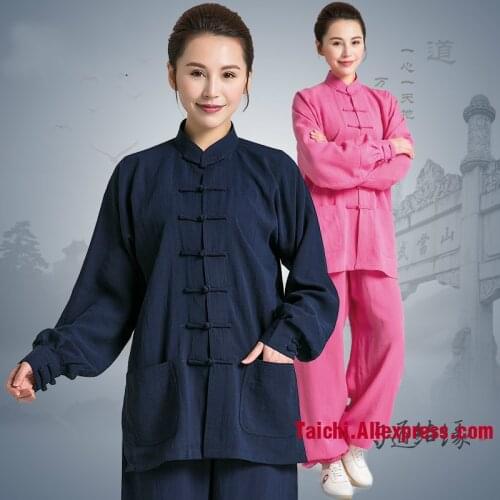 Tai Chi Uniform 100% Linie TaiChi Suits Traditional Kung Fu Clothing For Your Tai Chi Exercise 11 Colors