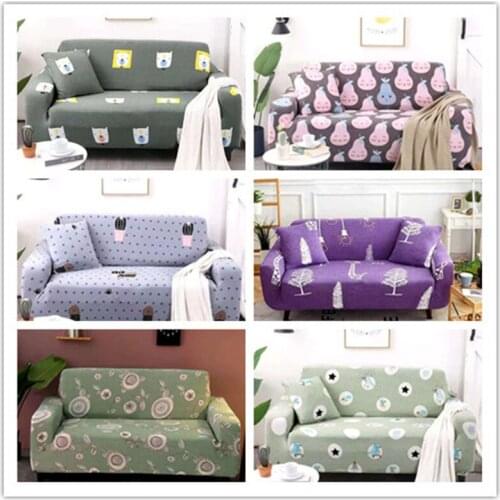 Soft kawaii Stretch Sofa Slipcover Elastic Sofa Covers for Living Room funda sofa Chair Couch Cover Home Decor 1/2/3/4-seater