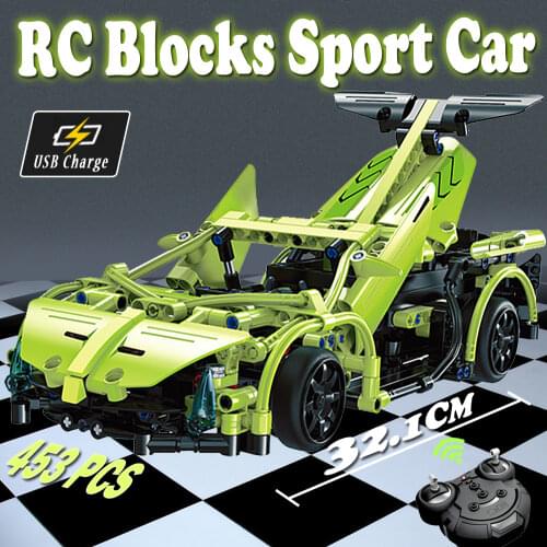 453 blocks Technic Series RC Car Building Blocks Sets Remote Control Sportscar Building Blocks RC Car Toys Compatible Legoingly