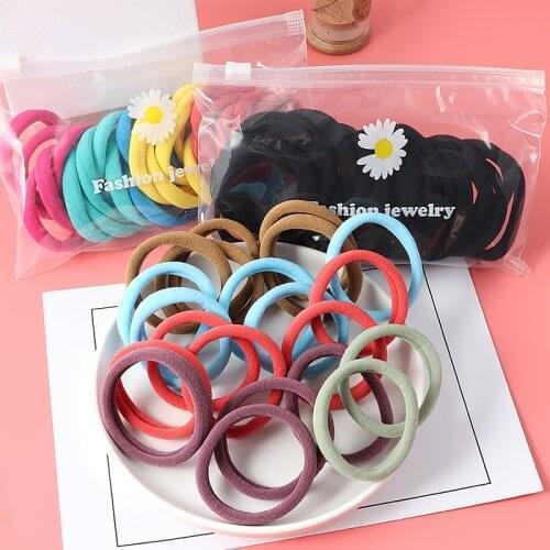 25PCS Girls High Elastic Hair Bands Women High quality widening and thickening Headband Ponytail Holder Ties Hair Accessories