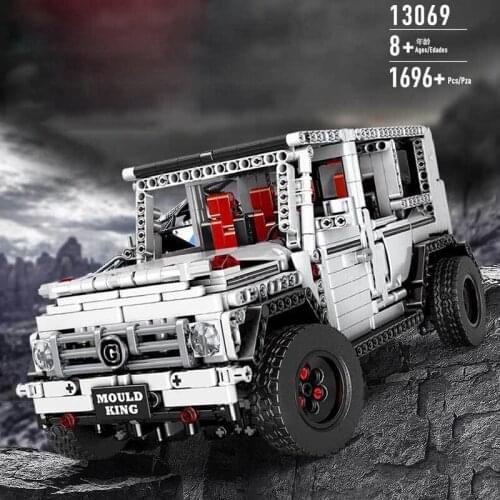 Hot Electric 1:10 Scale Simulation Suv Building Block Benz G65 Car Bricks Pull Back Assemble Bricks Toys Collection