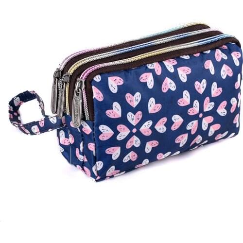 National Printing Cute Purse Handbag 3 Layer Womens Wallets Female Party Coin Credit Card Holder Zipper Clutch Phone Bag