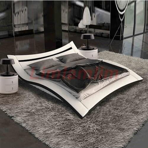 Limlamlim Genuine Leather multifunctional bed frame modern Nordic camas ultimate bed кровать двуспальная lit beds سرير muebles