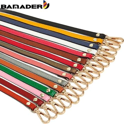 Customizable Length Bag Strap BAMADER Lychee Leather Thin Shoulder Bag Strap O bag Handles Replacement Purse Handbag Belts Strap