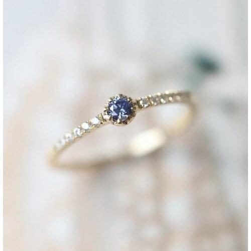 New original purple tanzanite opening adjustable ring small and exquisite bohemian charm womens silver jewelry