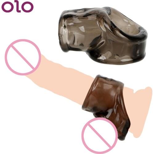 OLO Elastic Silicone Adult Products Cock Ring Scrotal Binding Penis Ring Sex Toys for Men Male Delay Ejaculation