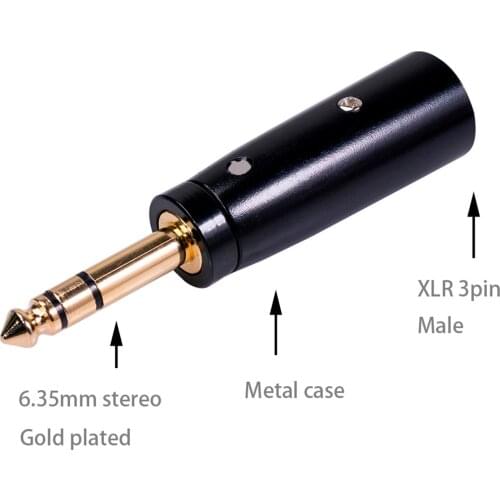 6.35mm Male To XLR Male Adapter 1PC Quality Adapter Player Electronic Drum Adapter For Microphone Guitar Stage Lights Mixer