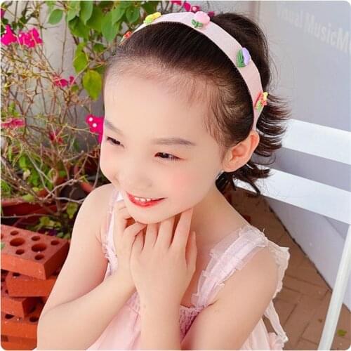Flower Headband Girls Hair Accessories Pink Decoration Cartoon Animal Little Daisy Floral Hairband Children Cute Kids Headdress