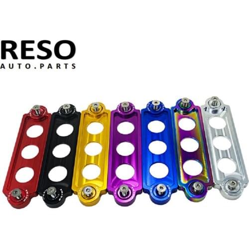 RESO--Car Racing Battery Tie Down Hold Bracket Lock Anodized for JDM Honda Civic/CRX 88-00