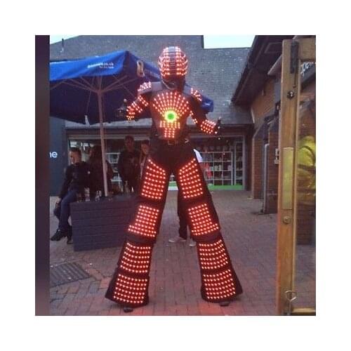 RGB change color LED Robot Costume Night Clubs Party LED Clothing/Light suits/ LED Robot suits/ Kryoman robot/ david robo