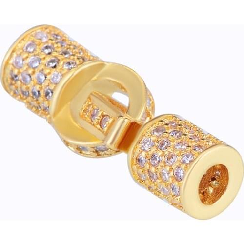 Luxury Fashion Micro Pave Zircon Fine Jewellery Findings Bail Connector Bale Pinch Clasp flower Bail Pendant
