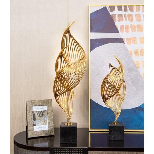 Luxury Gold Metal Modern Home Accessories Interior Nordic Creative Table Living Room Home Decoration