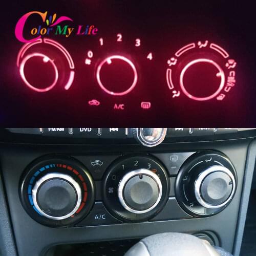 Color My Life Car Air Conditioning Knob AC Knob Heat Control Switch Button Knobs Fit for Nissan Qashqai 2012 Accessories