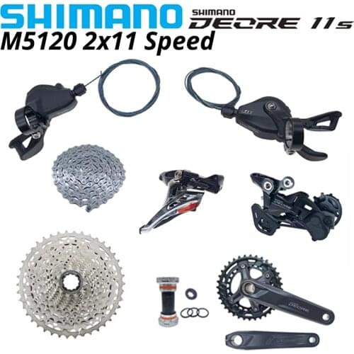 SHIMANO DEORE M5100 M5120 11s Group 2x11s SL-M5100 SHIFT LEVER 2x11v RD-M4120 RD-M5120 FD-M5100-M HG601 CS-M5100-42T FC-M5100-2