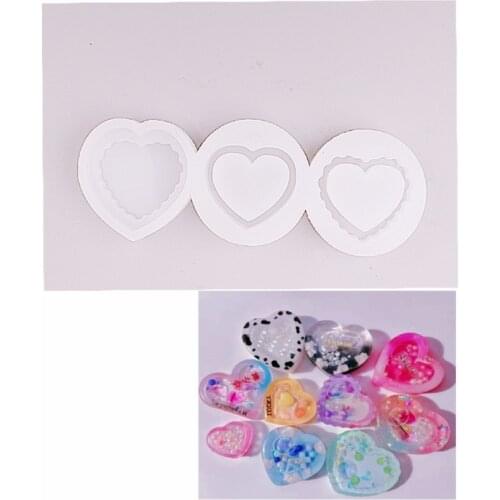 Heart Creativity Shaker Silicone Mold Epoxy Resin Jewelry Fillings Pendant Mould Craft Diy Charms Handmade Cabochon Stuff Gift