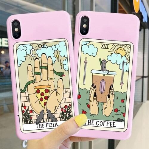 Aesthetic Art pizza coffee silicone Phone Case For iPhone 11 Pro Max X XS MAX XR 6 6s Plus 7 8 Plus SE 5 5s soft TPU Cover