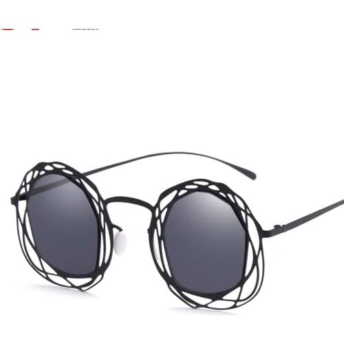 New Irregular Metal Hollow Sunglasses Fashion Tide Men and Women Sunglasses Multilateral Designer Sunglasses Oculos de Sol UV400