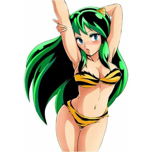 Urusei Yatsura Vinyl Car Stickers Anime Personality Motorcycle Decoration Bumper Body for Car Decal Apply To Car Window Laptop