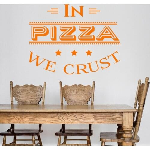 Pizza Vinyl Wall Decal Quote Pizzeria Italian Restaurant Kitchen Stickers Nordic Home Decoration Adhesive Wallpapers C659