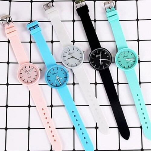 Women Candy Color Quartz Wrist Watch Lady Silicone Band Simple Style Watch NYZ Shop