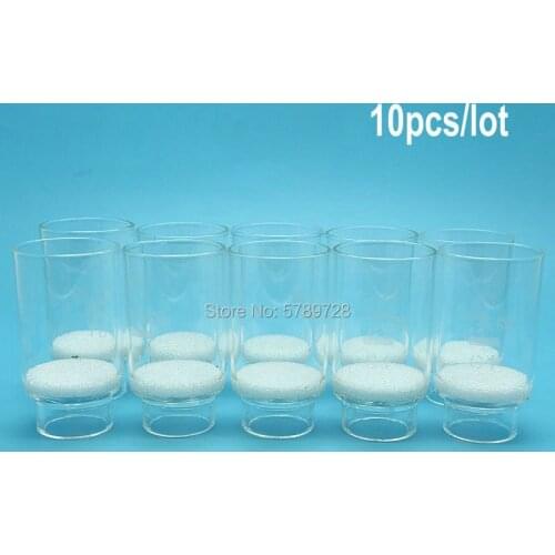 10pcs 30/40/50/60ml glass Sintered crucible,Glass sand core crucible filter with Pore size G1-G5,Chemical laboratory equipment