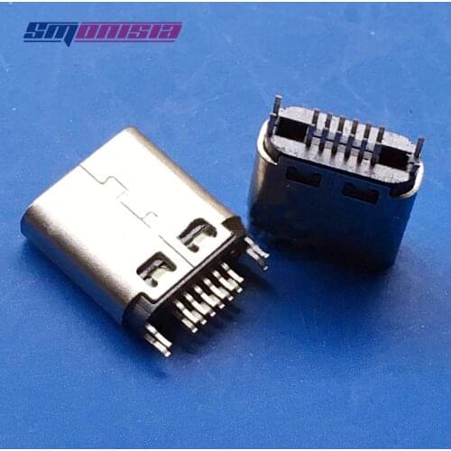 20pcs 12P USB Type-C Connector 3.1 USB Female Socket Vertical splint 0.8 Double-sided Jack