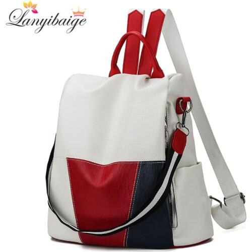 2020 New High Quality Leather Women Backpack Anti-Theft Travel Backpack Large Capacity School Bags for Teenage Girls Mochila