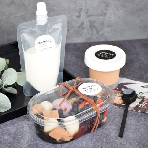 25pcs Net red transparent PET plastic bowl packaging ice cream pudding jelly yogurt favor boxes baking cake dessert gift boxes