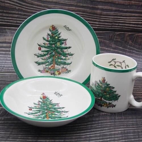 3 Pcs/set Children Dinner Set Christmas tree Dinnerware Set Food Tableware Dinner Set Christmas Gift Drop shipping