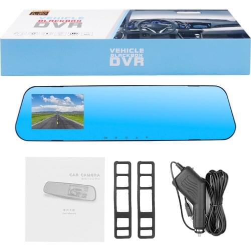 4 Inch Digital Video Mirror Recorder Car DVR Camera HD 1080P Car Mirror Video Recorder with Camera Car Screen Mirror Dash Camera