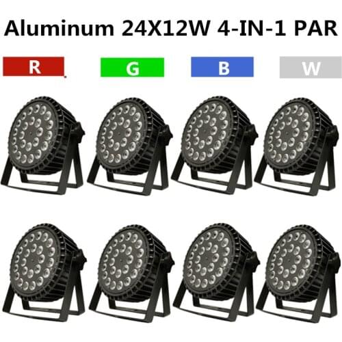 8pcs/ 24X12W RGBW LED PAR /Disco light DJ light professional stage equipment led wash light