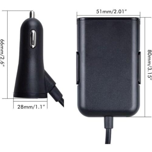 5V/4.8A Mobile Phone Charger 4 Port USB Car Charger Adapter Compatible for All USB Powered Devices Auto Accessories 1PC