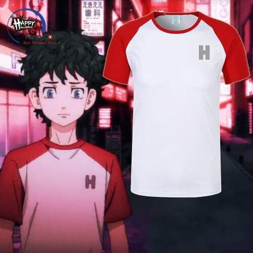 Anime Tokyo Revengers Takemichi Hanagaki T Shirt Short-sleeved T-Shirt Cosplay Costumes Daily Casual Tshirt Tops Spring Tees