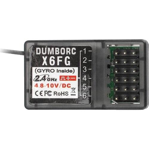 DUMBORC X6F/X6FG 2.4G 6CH Radio Control System Receiver for Domborc RC X6 Transmitter RC Car Boat Transmiztter