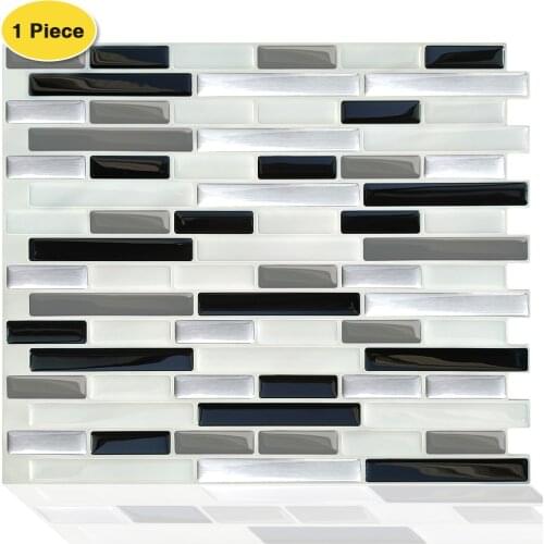 Erzaa 3D Peel and Stick Tile Backsplash Self-Adhesive Wall Stickers for Kitchen Bathroom DIY