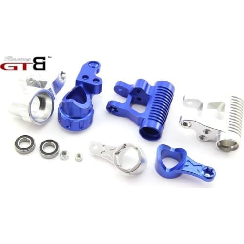 GTB RACING CNC machined alloy steering arm set for losi 5ive T .km x2,rovan LT
