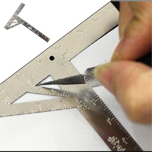 Hobby Stainless Steel T-shaped Ruler Machine Armor Tool Craft Accessory