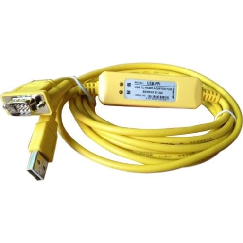 Cable USB PLC Supports Baud Rate with 9.6KBD/S, 19.2KBD/S Data Download Cable Suitable for Siemens S7-200 Series